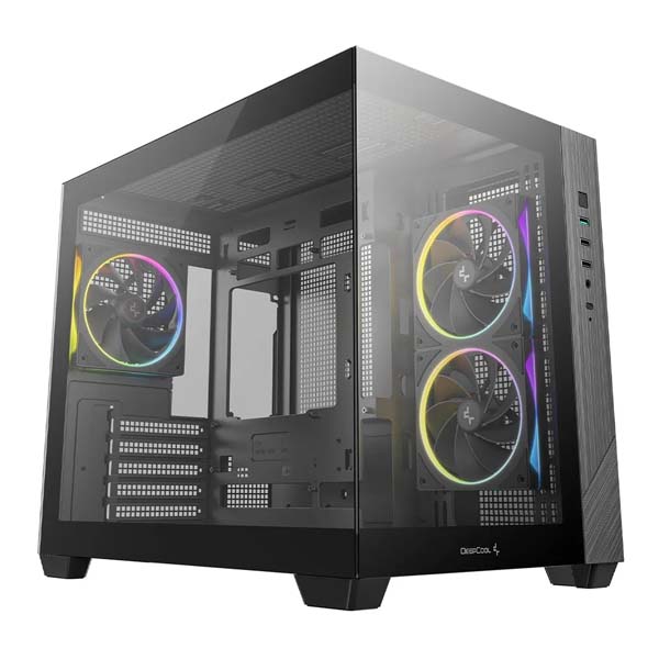 DEEPCOOL CG330 3F Micro-ATX Compact PC Case (Black)