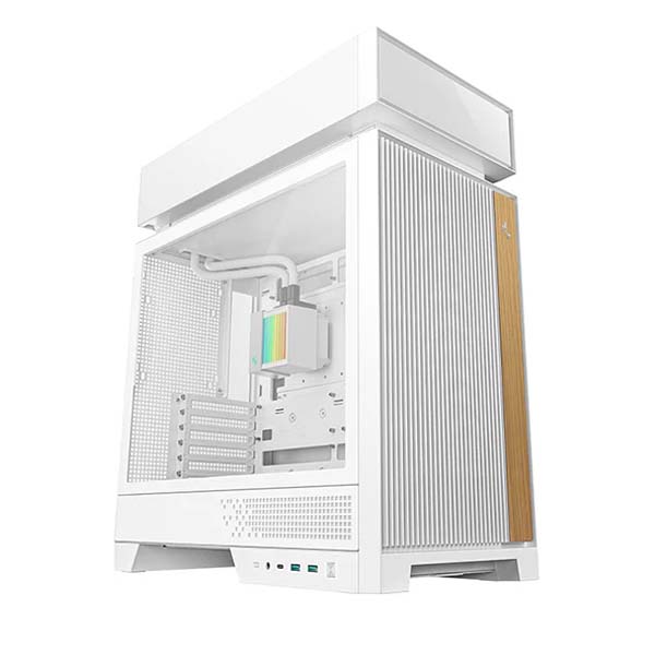 DeepCool CL6600 WH ATX Mid Tower Case With Pre-installed 360mm ARGB Liquid Cooler (White)