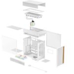 DeepCool CL6600 WH ATX Mid Tower Case With Pre-installed 360mm ARGB Liquid Cooler (White) - Image 3