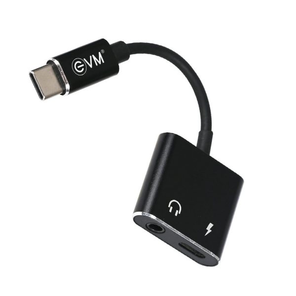 EVM Type-c 2 In 1 Audio Adapter (Type-c To 3.5mm Jack + Type-c Port)