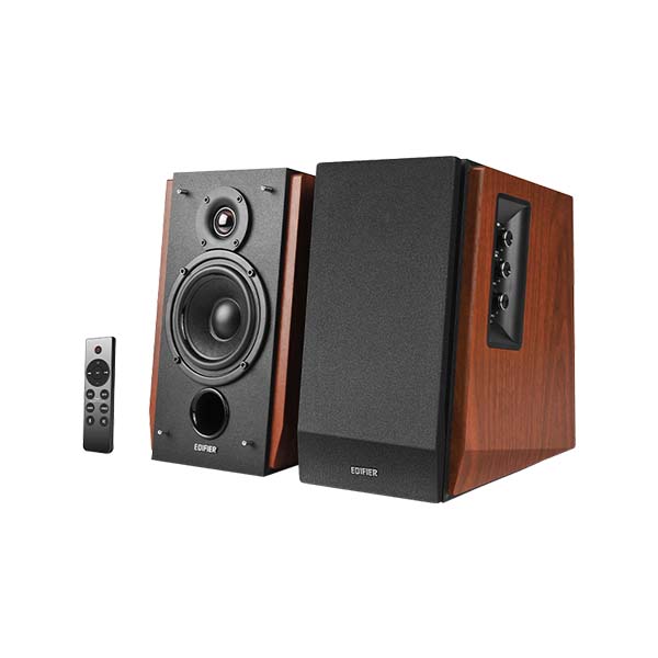 Edifier R1700BTs Powered Bluetooth 5.0 Wireless Bookshelf Speakers - 66 Watts (Brown)