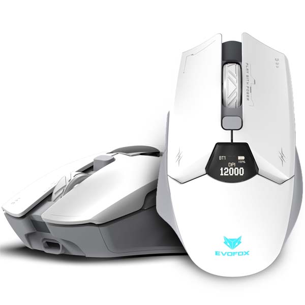 EvoFox Banshee 2 Tri-Mode Wireless Gaming Mouse (White)
