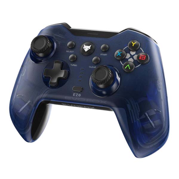 EvoFox Elite X Wireless Gaming Controller for PC with 2 Programmable Macro Back Buttons Gamepad for PC (Blue)