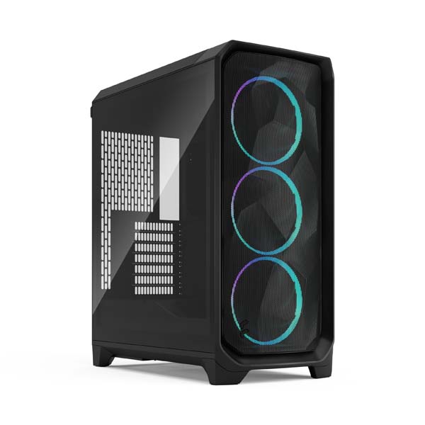 Fractal Design Meshify 3 Ambience Pro RGB Light Tinted TG Side Panel ATX mATX Mid Tower PC Case (Black)