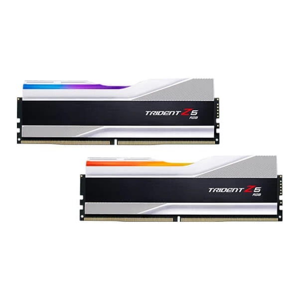 G Skill Trident Z5 RGB 32GB 16GBx2 DDR5 6000MHz RAM Metallic Silver 1