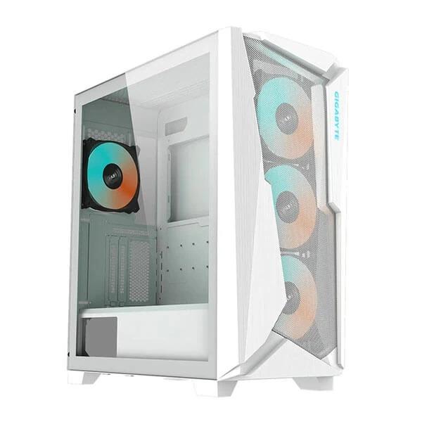 GIGABYTE C301 GLASS ARGB EATX MID TOWER CABINET (WHITE)