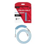 HyperX USB-C Coiled Cable (Light Blue-White) - Image 3