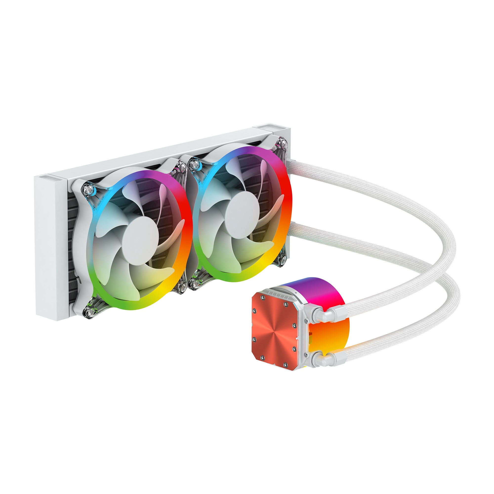 ICE-Chroma-240mm-L-White-00-1 Ant Esports ICE Chroma 240 ARGB 240mm ARGB Liquid Cooler