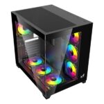 ICEMASTER Dynamite XL PRO Mid-Tower Computer Case/Gaming Cabinet - Black (7 Infinity Argb Fans) | Support EATX,ATX, Micro-ATX, Mini-ITX | Pre-Installed 3 Side Fans, 1 Rear Fan & 3 Bottom Fans (Black) - Image 2