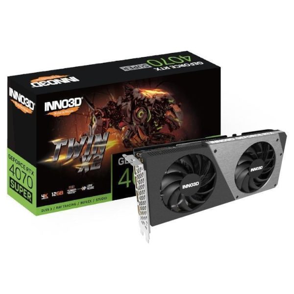INNO3D NVIDIA GeForce RTX 4070 SUPER Twin X2 12GB GDDR6X Graphics Card