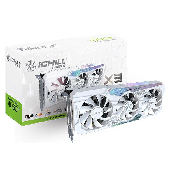 Inno3d Geforce Rtx 4060 Ti 8Gb IChill X3 White