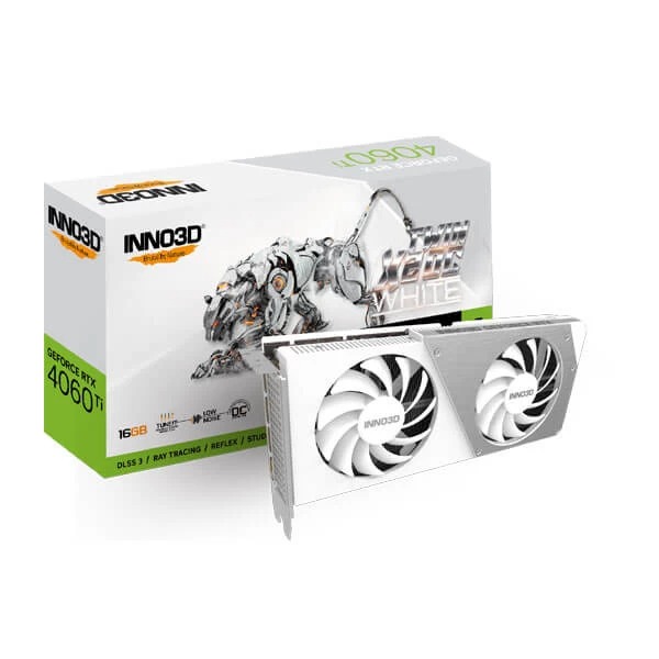 Inno3d RTX 4060 Ti Twin X2 OC 16GB Gaming Graphics Card (White)
