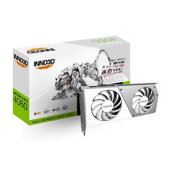 Inno3d Rtx 4060 Twin X2 Oc White 8Gb Graphics Card