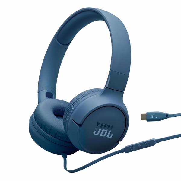 JBL Tune 520C On Ear Type C Wired Headphone (Blue)
