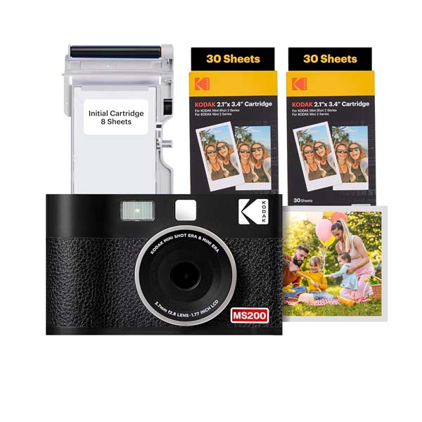 KODAK Mini Shot 2 ERA 4PASS 2-in-1 Instant Camera and Photo Printer (2.1x3.4) (Yellow