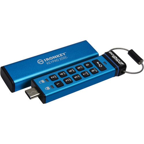 Kingston 256GB IronKey Keypad 200 USB-C 3.2 Gen 1 Flash Drive