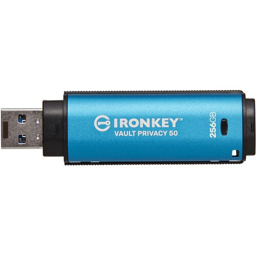 Kingston 256GB IronKey Vault Privacy 50 Series USB-A 3.2 Gen 1 Flash Drive (TAA Compliant)