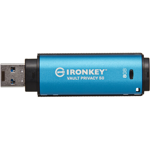 Kingston 8GB IronKey Vault Privacy 50 Series USB-A 3.2 Gen 1 Flash Drive (TAA Compliant)