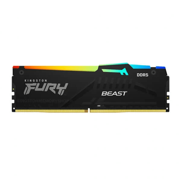 Kingston FURY Beast RGB 32GB 32GBx1 DDR5 5200MHz Black Desktop RAM 1