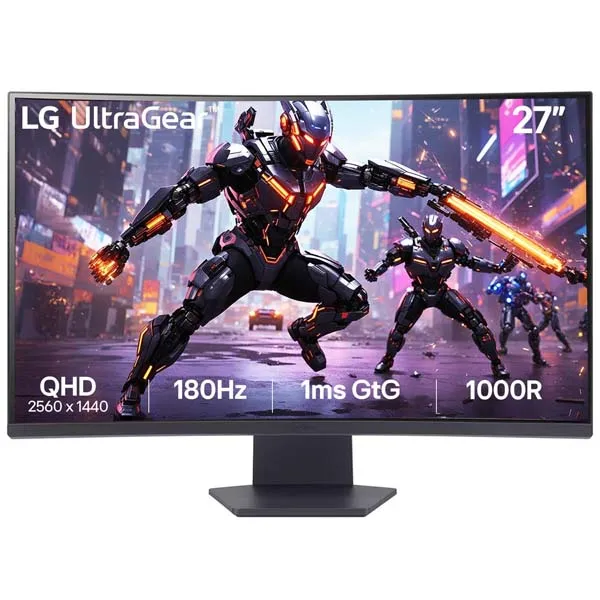 LG 27GS60QC-B Ultragear Curved Gaming Monitor (Black)