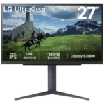 LG 27GS85Q Ultragear 27″ QHD Nano IPS 1ms (GtG) 180Hz Gaming Monitor (Black)