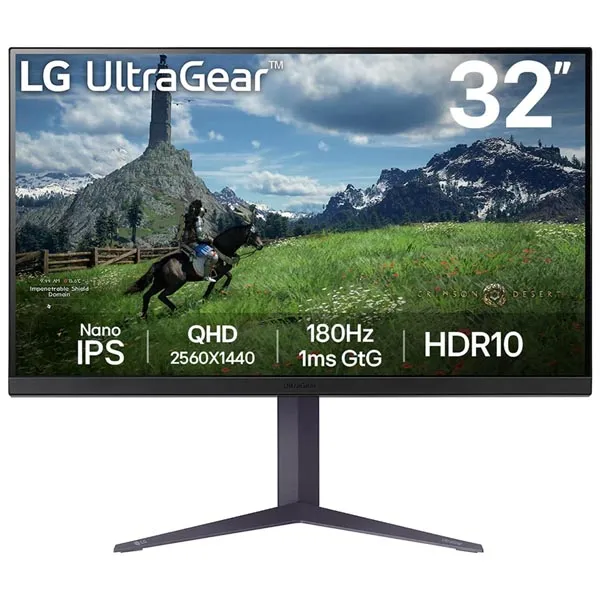LG 32GS85Q-B 32 Inch QHD (2560×1440) Nano IPS Ultragear Gaming Monitor (Black)