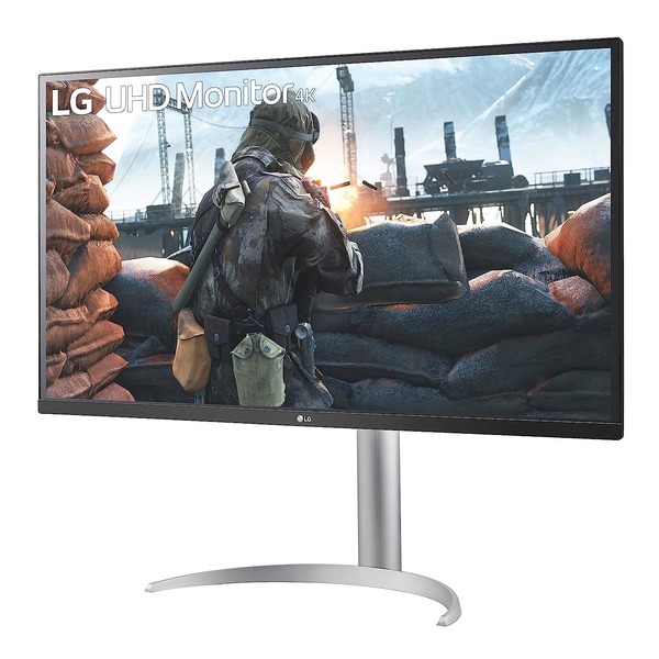 LG 32UP550-W 32 Inch UHD (3840 x 2160) VA Display Monitor with AMD FreeSync, DCI-P3 90% Color Gamut with HDR 10 Compatibility and USB Type-C Connectivity – Silver/White