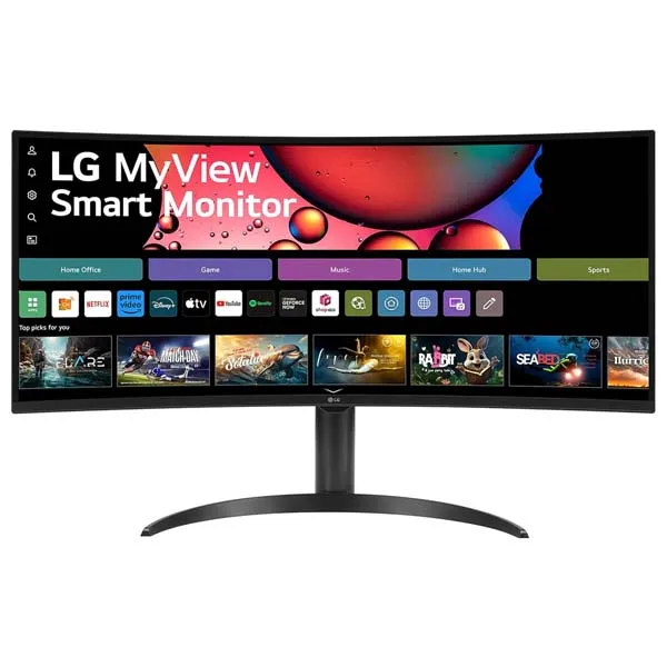 LG 34SR65QC-B 34″ WQHD (3440×1440) Curved (1800R) UltraWide 21:9 Smart Monitor (Black)