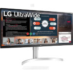 LG 34WN650-W UltraWide Monitor 34″ 21:9 FHD (2560 x 1080) IPS Display, VESA DisplayHDR 400, AMD FreeSync, 3-Side Virtually Borderless Design – Silver - Image 2