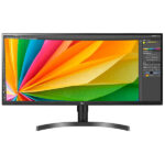 LG 34Wn750-B 34 Inches (87 cm) 21:9 Ultrawide Qhd/2K LCD 3440 X 1440 Pixels Color Calibrated IPS Monitor, Srgb 95%, HDR 10, Height Adjustable, Speaker (7W X 2), Hdmi X2 (Black)