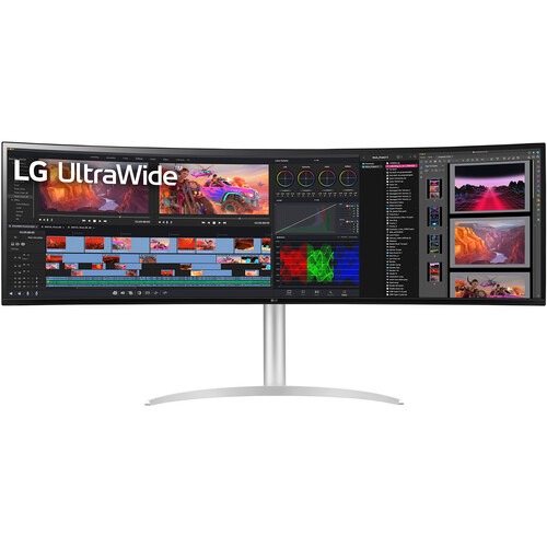 LG UltraWide 49WQ95C-W 49″ Dual QHD HDR 144 Hz Curved Monitor