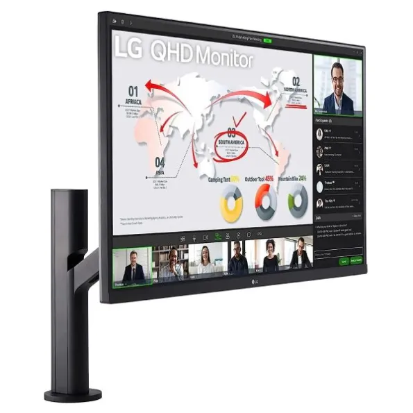 LG Ultrafine 32″ (81.28cm) IPS QHD 2560 x 1440 Pixels Monitor with Ergo Stand | HDR10 | USB Type-C |Color Calibrated | MAXXAUDIO® Speaker | Ergonomic Stand (32QP880N-B)