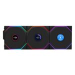 Lian Li UNI Fan TL LCD 120 Wireless Triple Pack Infinity Mirror LCD Display (Black)