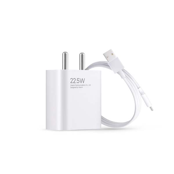 MI Xiaomi 22.5W Fast Charger with USB-C Cable (White)