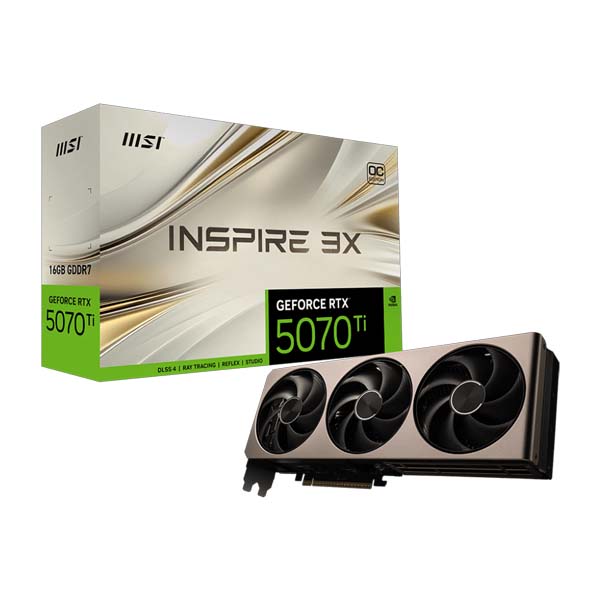 MSI GeForce RTX 5070 Ti INSPIRE 3X OC Graphics Card
