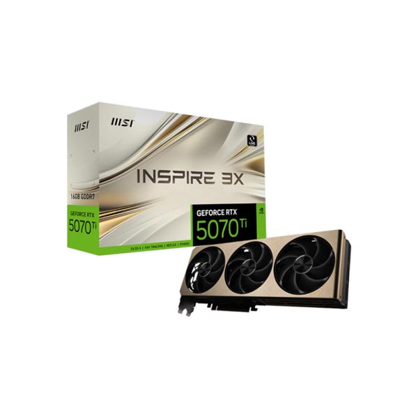 MSI GeForce RTX 5070 Ti Inspire 3X Plus 16GB GDDR7 Graphics Card