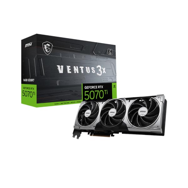MSI GeForce RTX 5070 Ti Ventus 3X 16GB GDDR7 Graphics Card