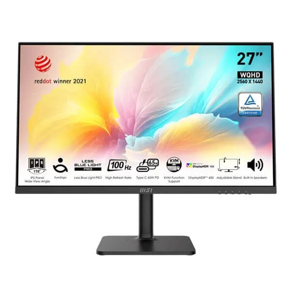 MSI Modern MD272QXP 27 Inch Business Monitor (Black)