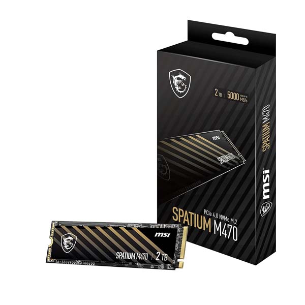 MSI SPATIUM M470 PCIe 4.0 NVMe M.2 2TB Internal SSD