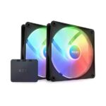 NZXT F140 RGB Core Black 140mm PWM Cabinet Fan With RGB Controller (Dual Pack)
