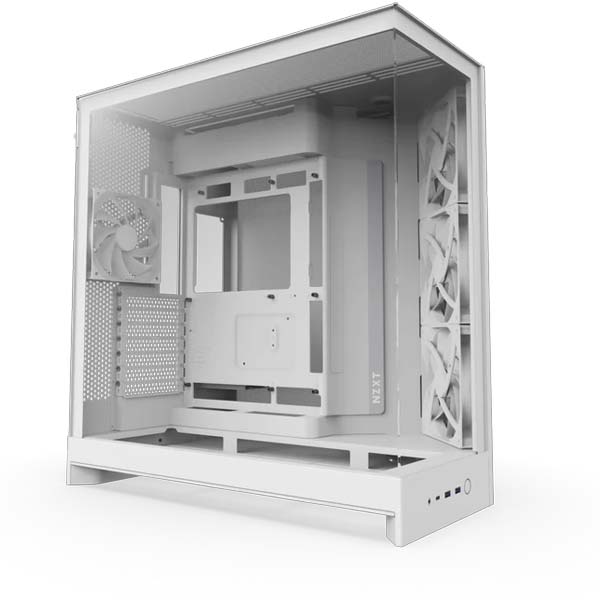 NZXT H9 Flow Dual Chamber Mid Tower ATX Airflow Cabinet (White)