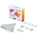 Nanoleaf Shapes WiFi and Thread Smart RGBW 16M+ Color LED Dimmable Gaming and Home Decor Wall Lights Expansion Pack (Triangles (3 Pack)