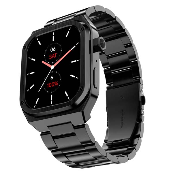 Noise ColorFit Chrome 1.85" AMOLED Smart Watch (Elite Black)