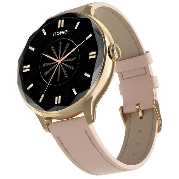 Noise Diva Smartwatch with Diamond Cut dial AMOLED Display Leather Strap 100+ Watch Faces