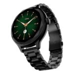 Noise NoiseFit Grace Women's Collection 1.1 AMOLED Display with Diamond Cut Metal Dial Smartwatch (Black Strap