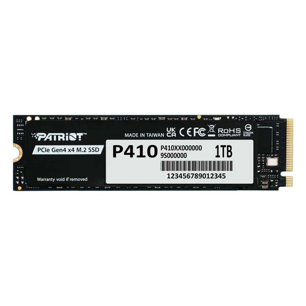 Patriot P410 1TB NVMe PCIe Gen 4x4 Internal SSD (P410P1TBM28H)