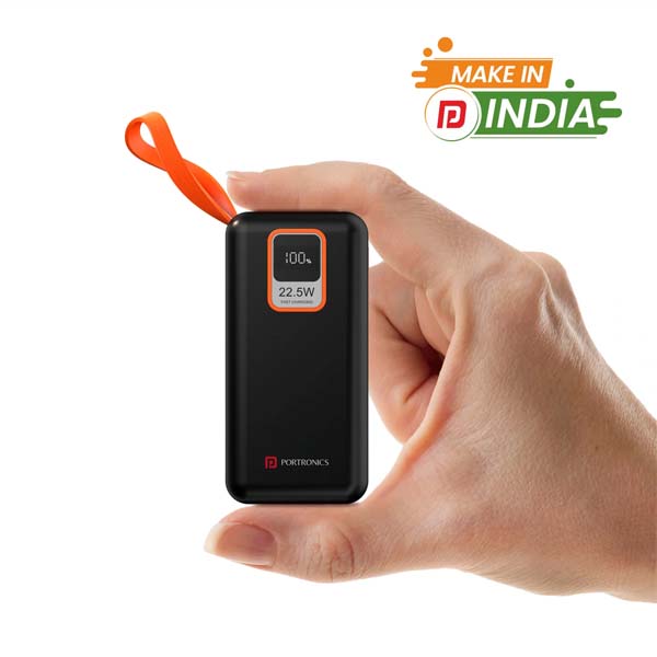 Portronics Ampbox 10K 10000 mAh Nano Power Bank (Black)