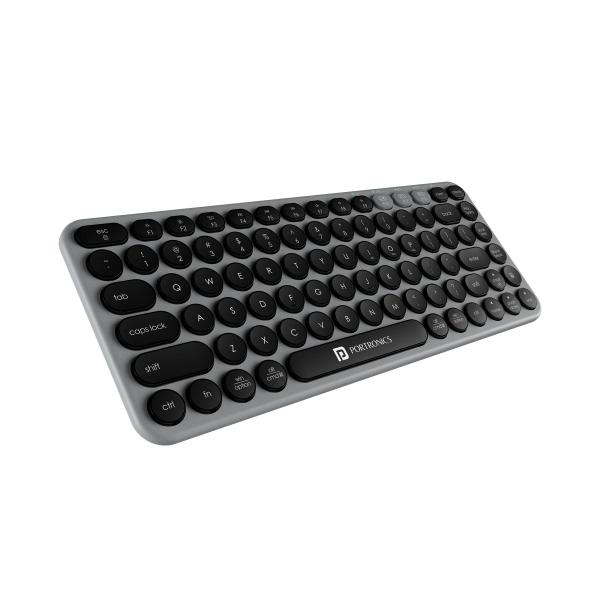 Portronics Bubble 2.0 wireless keyboard (Grey)