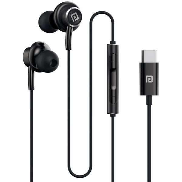 Portronics Conch Sigma C in Ear Type C Wired Earphones (Black)