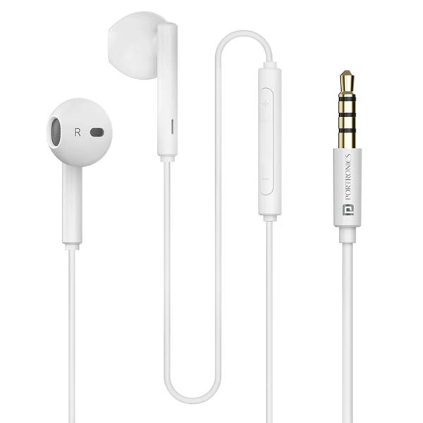 Portronics Conch Theta A 3.5mm Earphone With HD Quality In-Line Mic